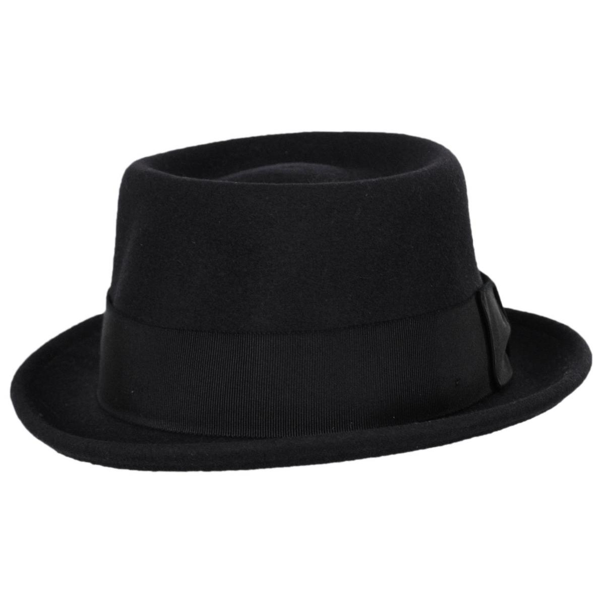 Bailey 1922 | Darron Wool LiteFelt Pork Pie Hat - Black | 130000BLK | front | BLACK