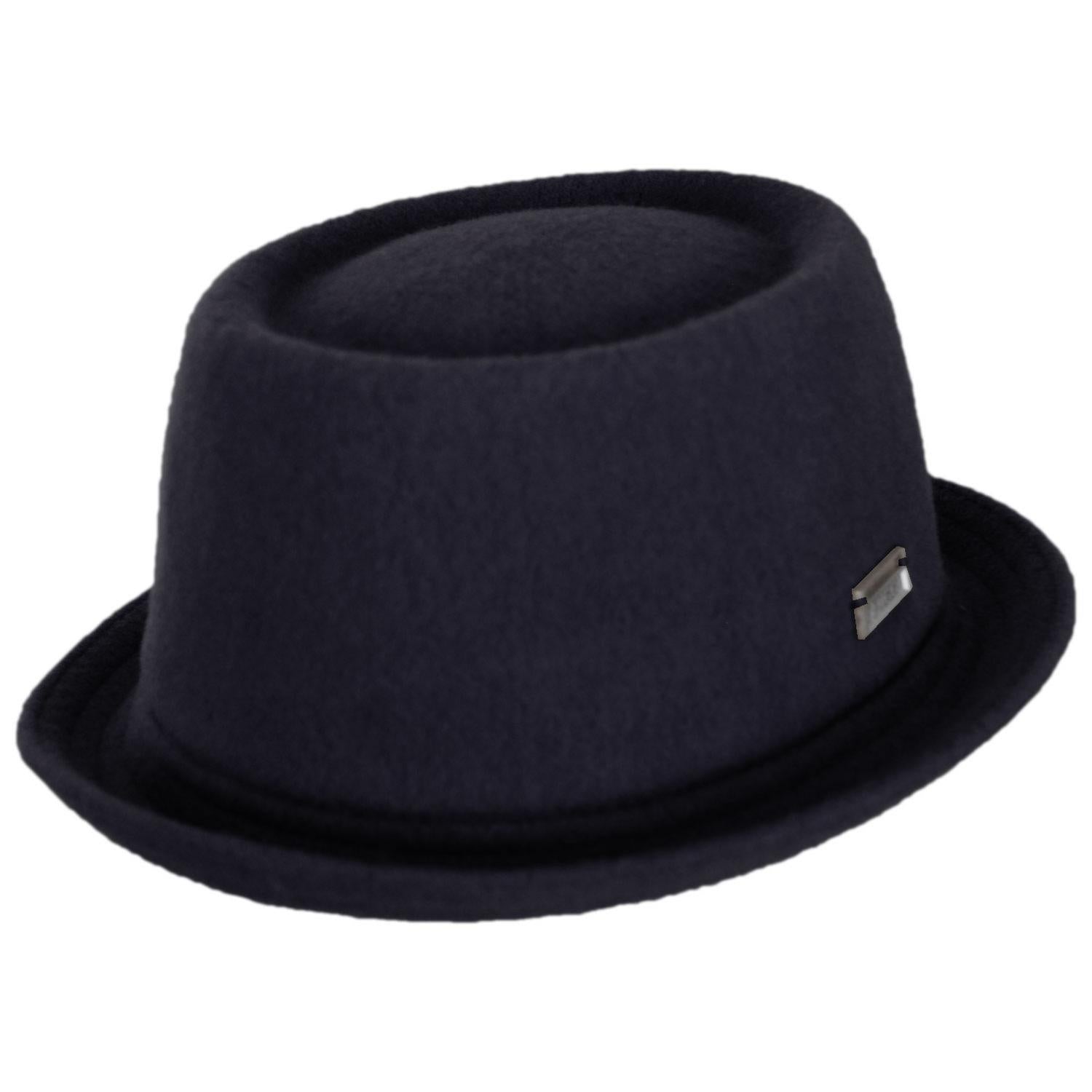 Kangol | Wool Mowbray Pork Pie Hat | 185745 | lead | BLACK