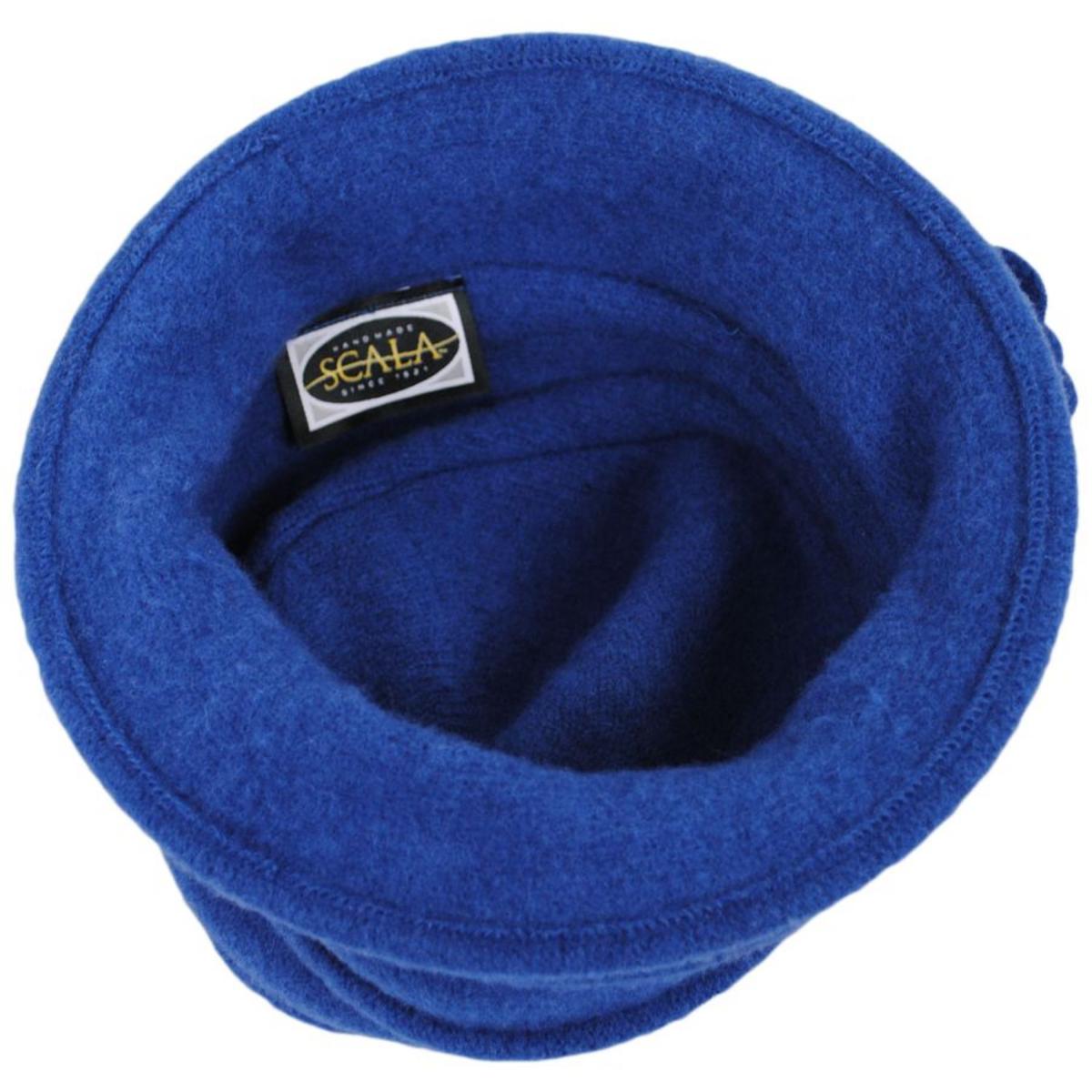 Scala | Boiled Wool Cloche Hat | 106306 | under | DENIM