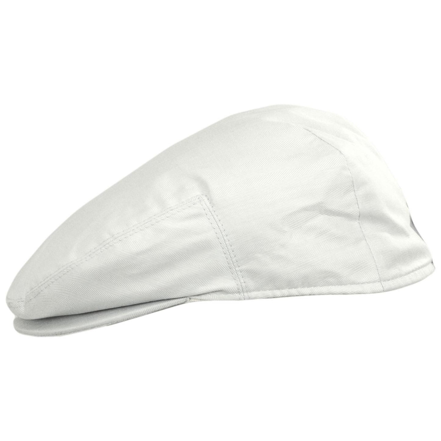 Baskerville Hat Company | Llanddew Cotton Herringbone Ivy Cap | 167680 | profile | IVORY