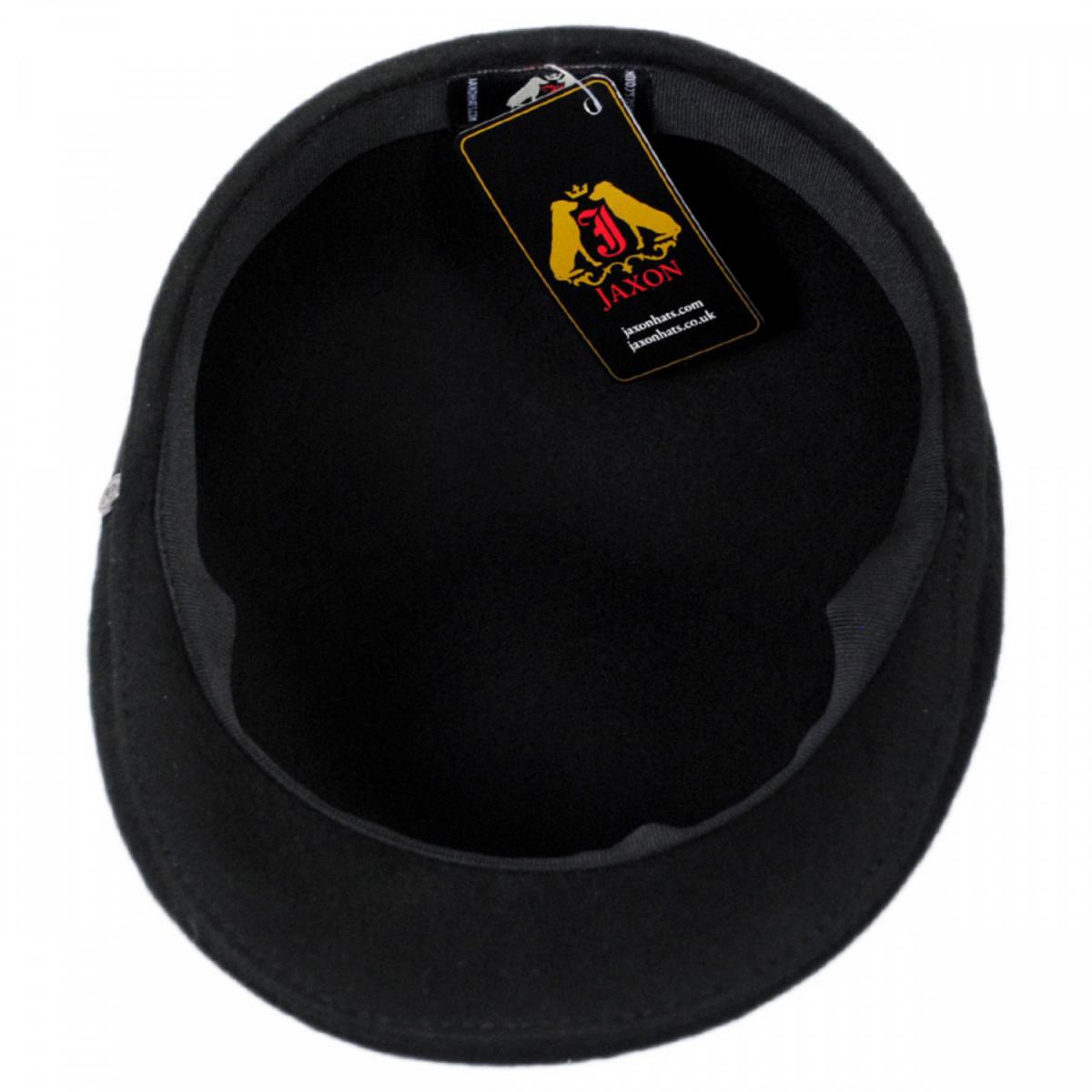 Jaxon Hats | Wool Ascot Cap | 167550 | under | BLACK