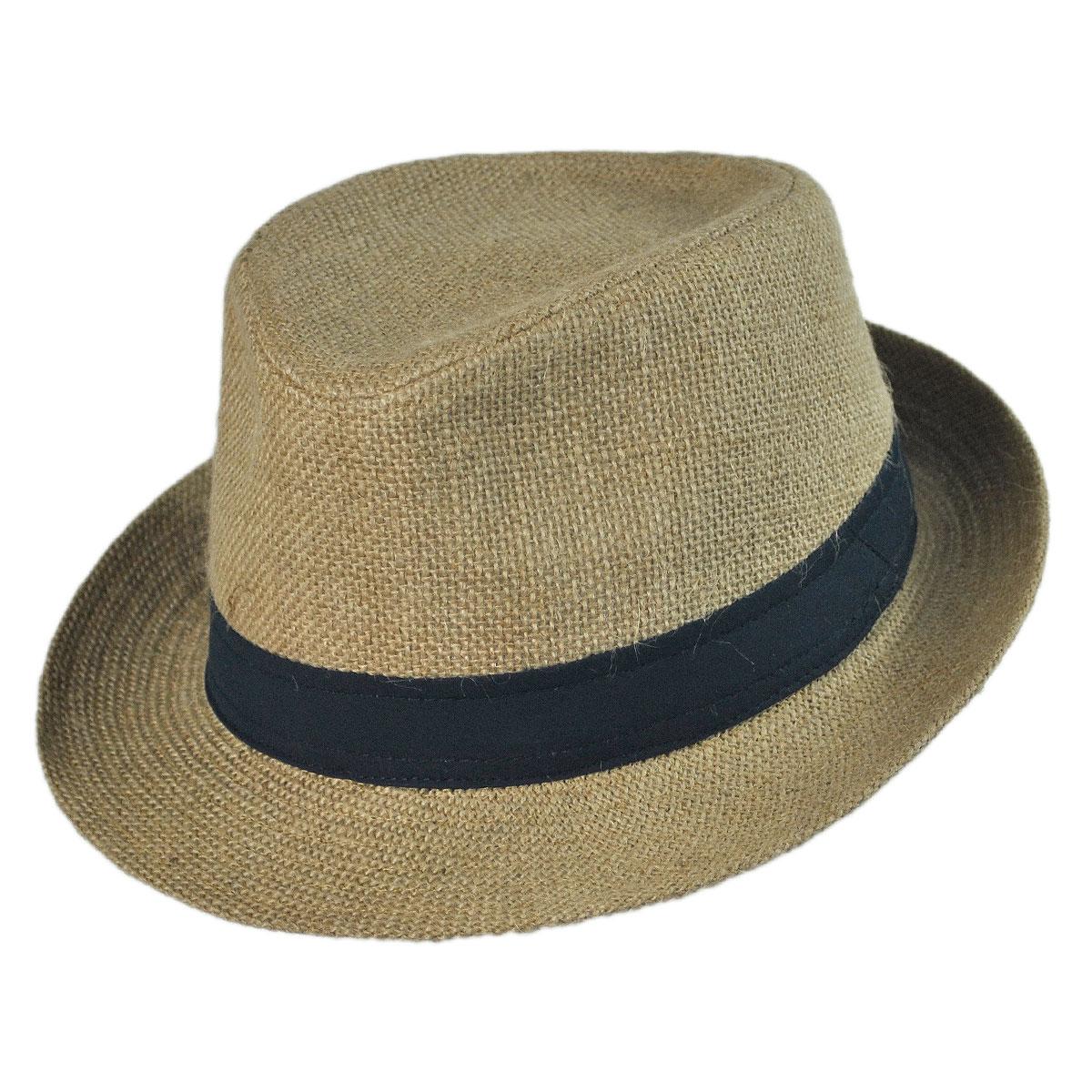 Jaxon Hats | Wholesale Jute Fabric C-Crown Trilby Fedora Hat B2B Pre-Pack