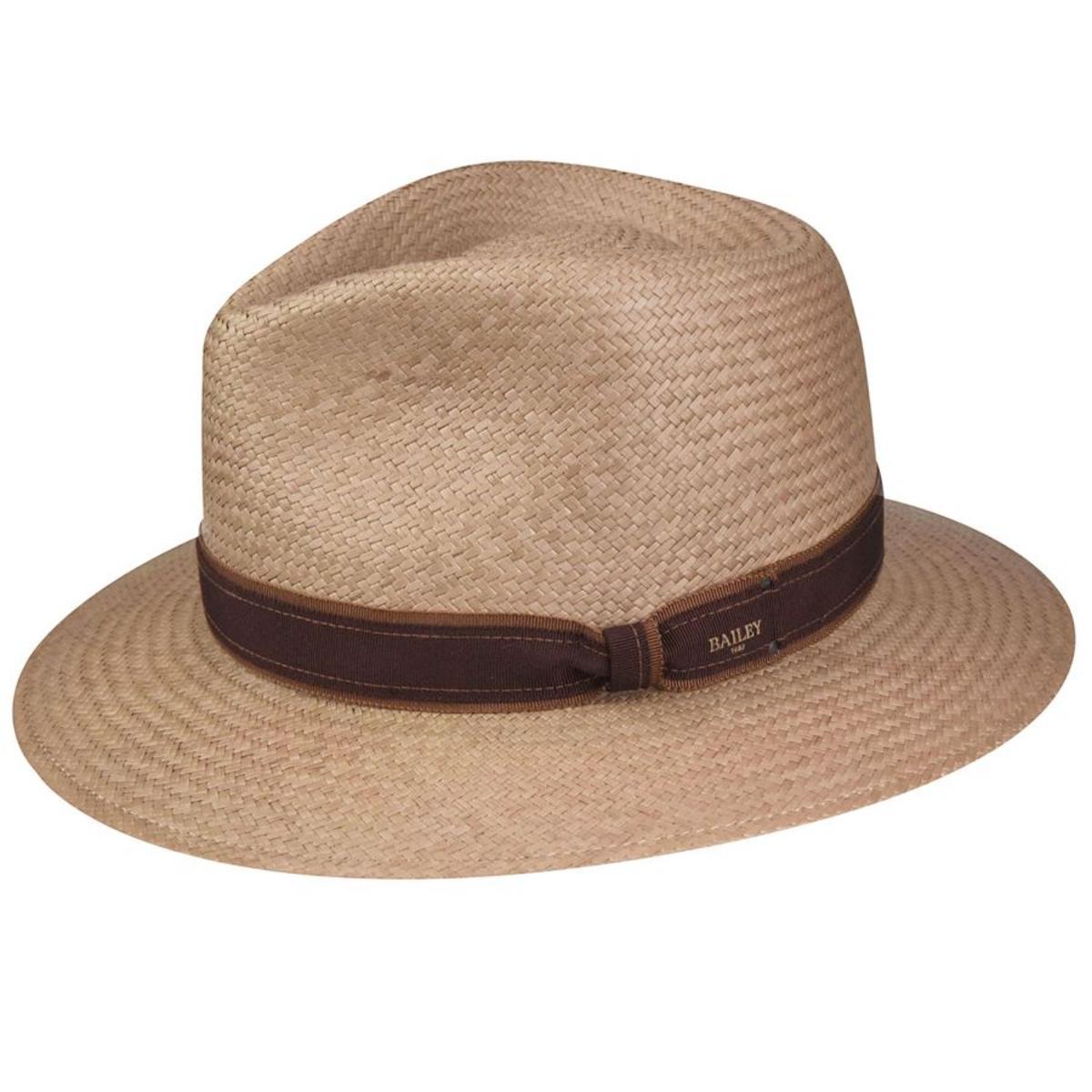 Bailey 1922 | Brooks Panama Straw Fedora Hat | 127815 | lead | TAWNY