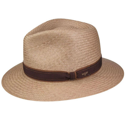 Bailey 1922 | Brooks Panama Straw Fedora Hat | 127815 | lead | TAWNY