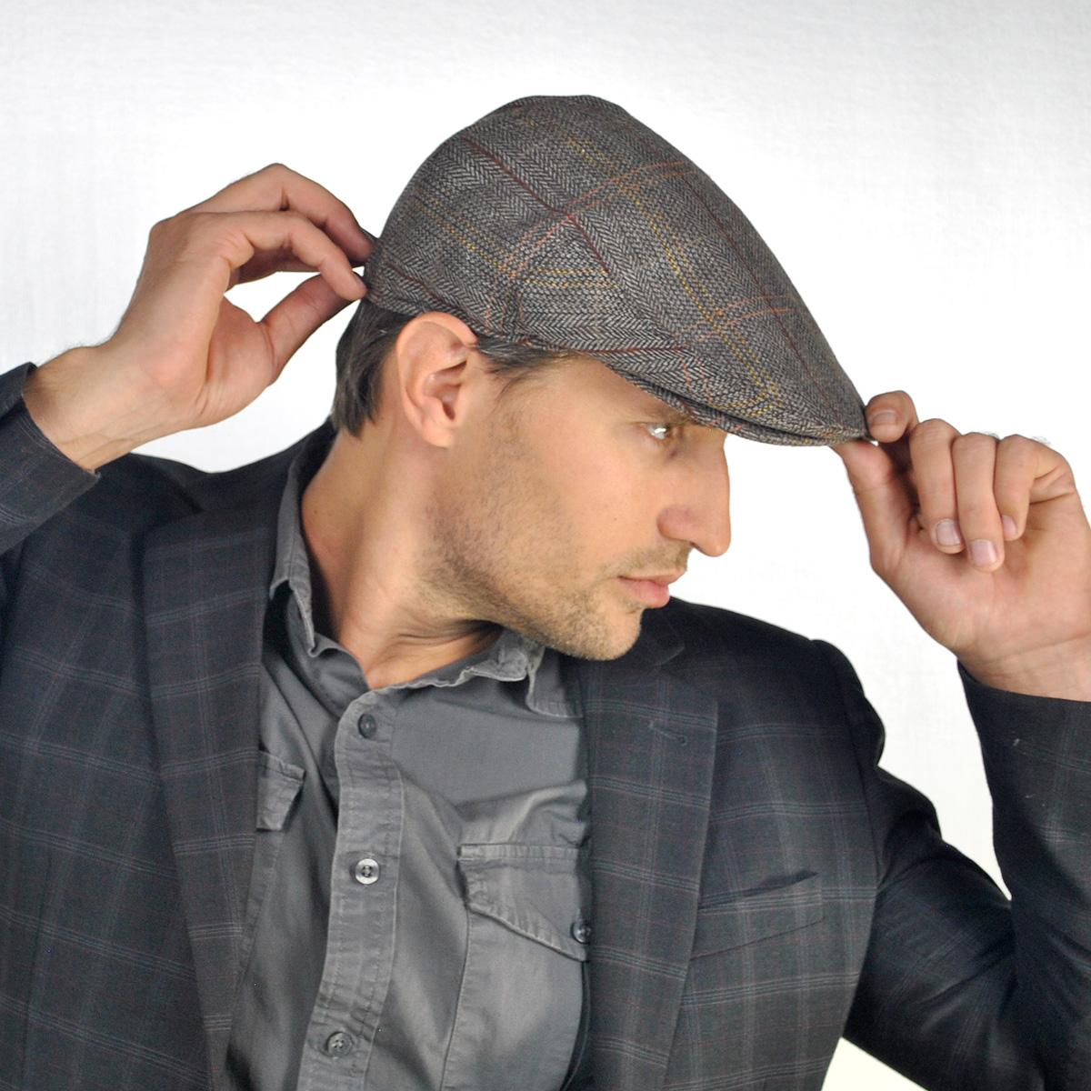 Jaxon Hats | Tweed Wool Blend Ivy Cap | 167752 | lsmtwo | BROWN/GREY