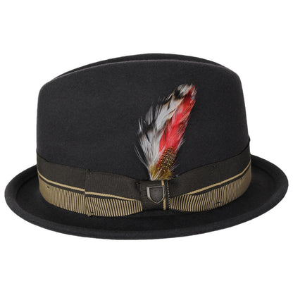 BRIXTON HATS | 20th Anniversary Gain Wool Felt Fedora Hat | 135608 | profile | CHOCOLATE/GOLD