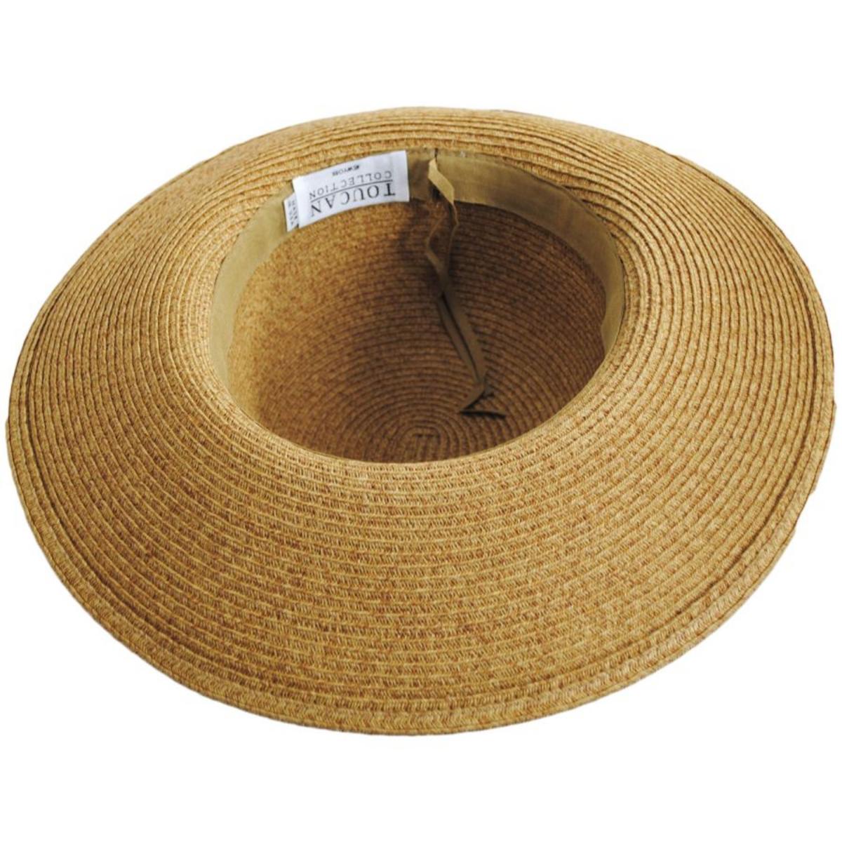 Toucan Collection | Packable Toyo Straw Sun Hat - Made to Order | 104802 | under | NATURAL/BLUE