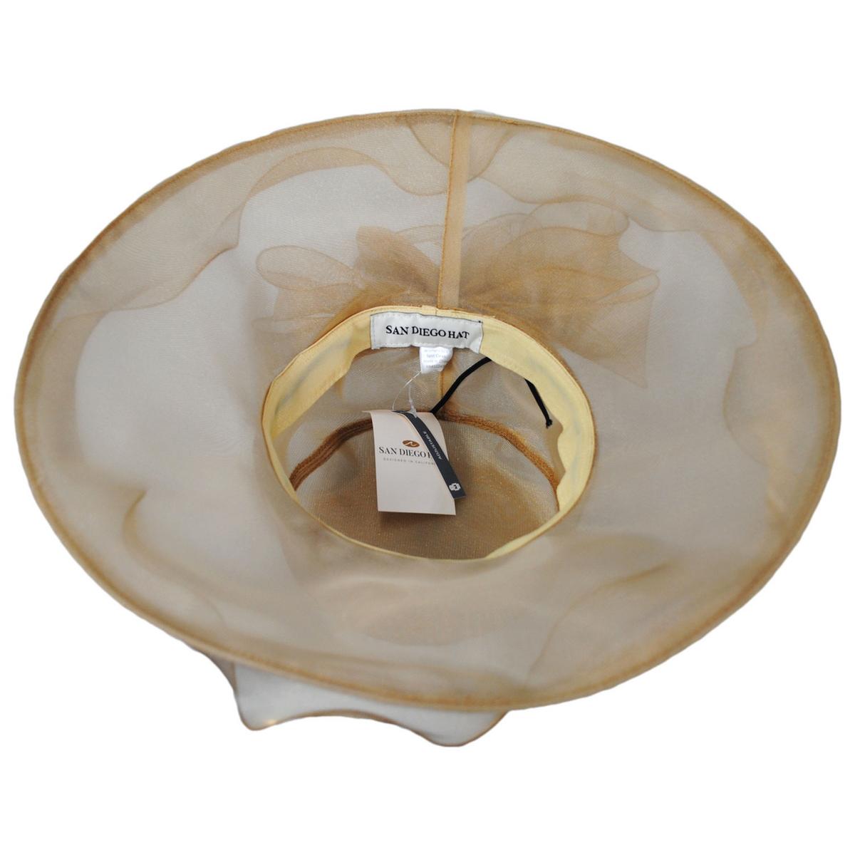 San Diego Hat Company | Organza Pearl Boater Dress Hat | 121052 | under | GOLD