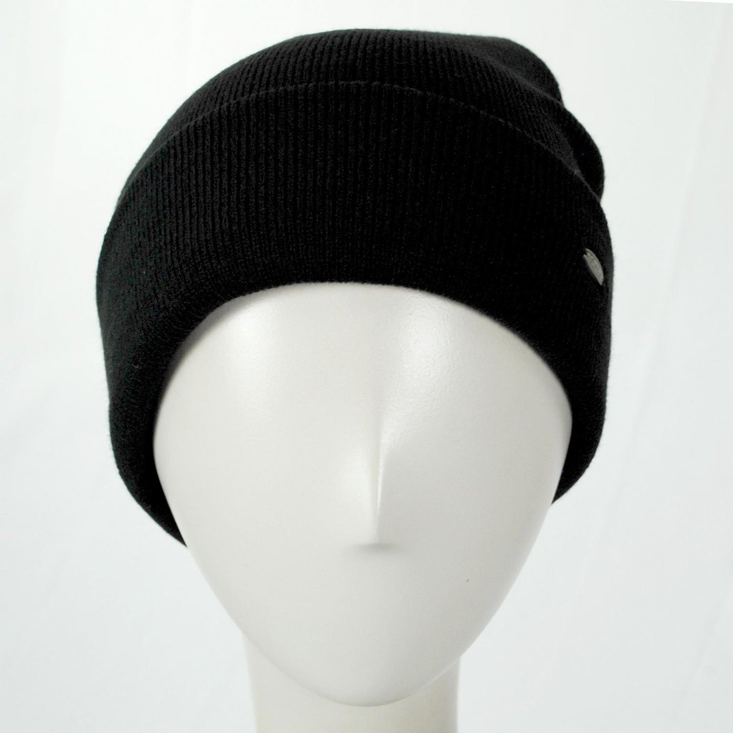 Scala | Ellen Satin Cuff Beanie Hat | 500051 | front | BLACK