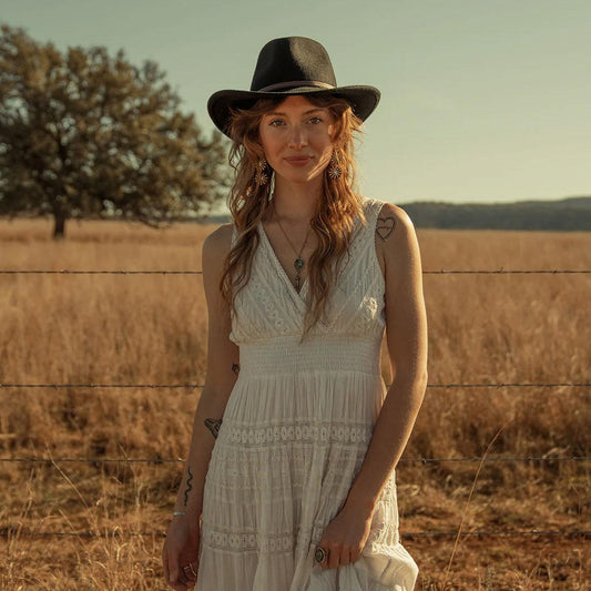 Stetson | Bozeman Crushable Wool Felt Outback Hat | 130692 | lsftwo | BLACK