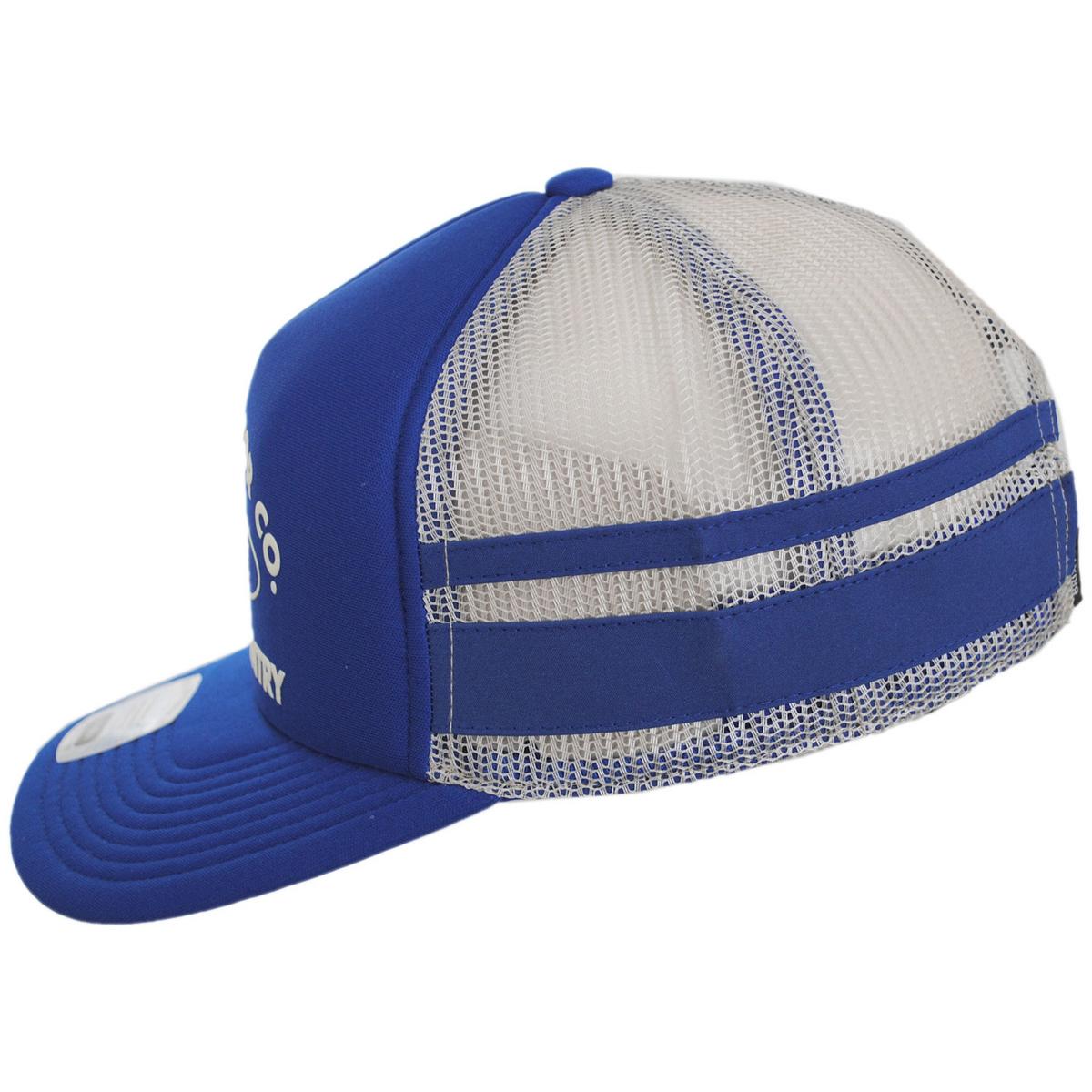 BRIXTON HATS | Ford Built Tough Foam Mesh Snapback Trucker Cap | 201883 | profile | FORD BLUE/WIMBLETON WHITE