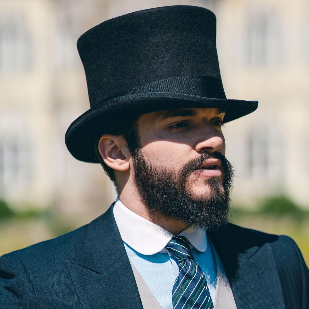 Jaxon Hats Men's Victorian Wool Felt Top Hat - Black - Black / 6 7/8 Jaxon Hats Men's Victorian Wool Felt Top Hat - Black - Black / 6 7/8