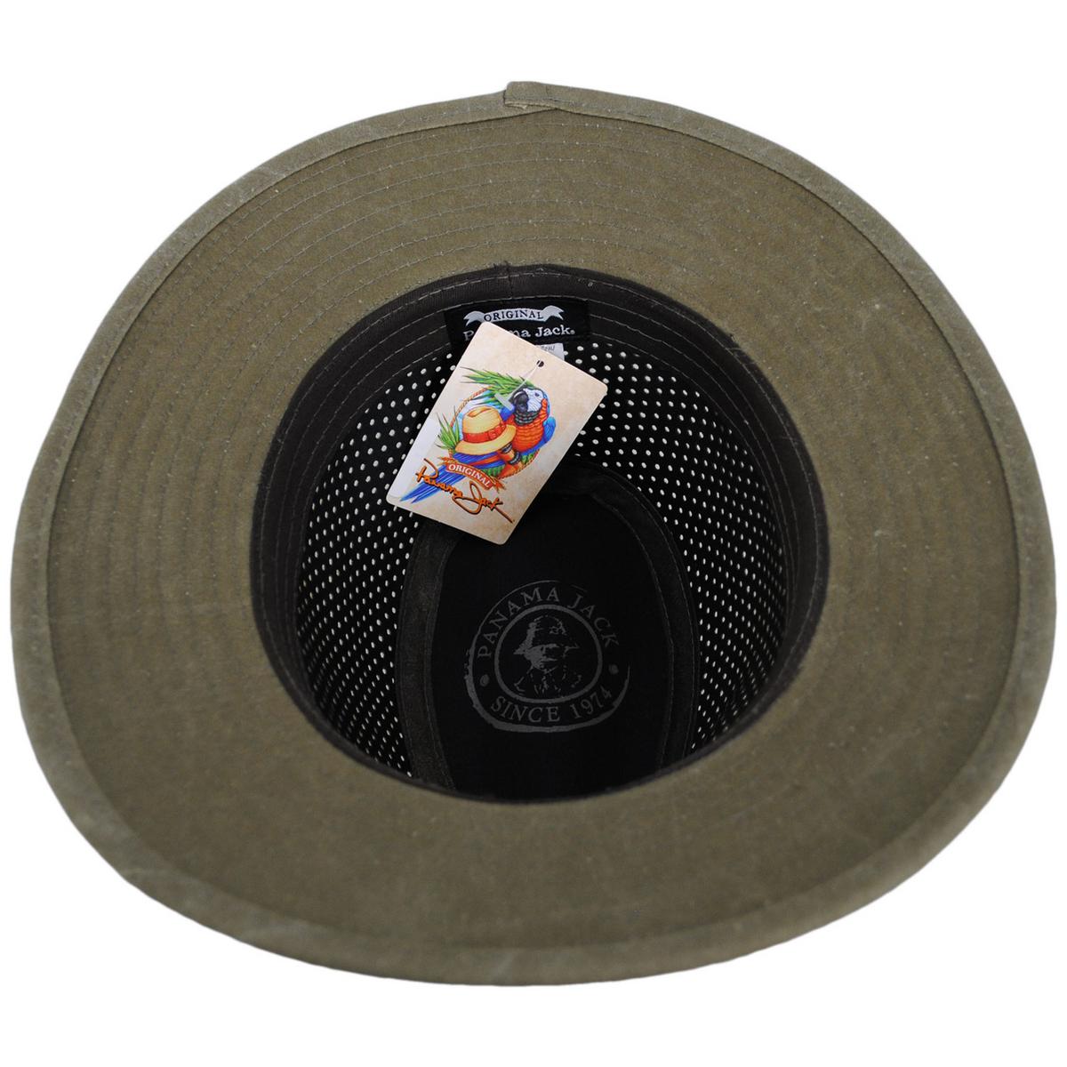 Panama Jack | Reverie Cotton Safari Fedora Hat | 400608 | under | OLIVE