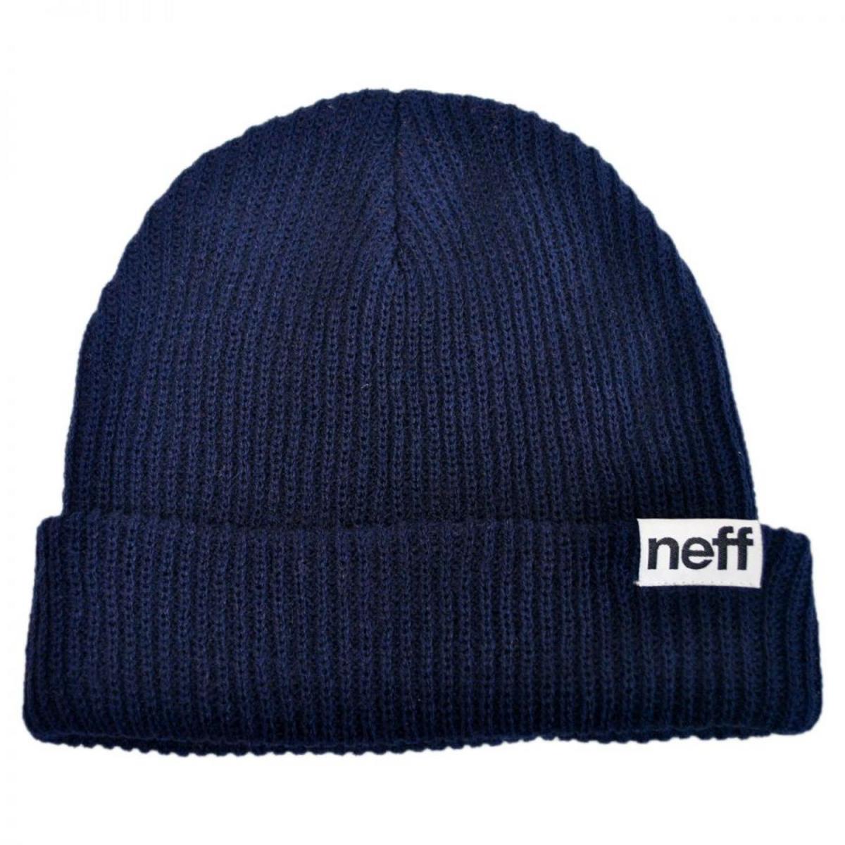 Neff | Fold Knit Beanie Hat | 501501 | lead | NAVY BLUE