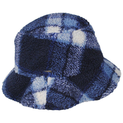 BRIXTON HATS | Ellee Faux Sherpa Plaid Bucket Hat | 185565 | profile | CLASSIC NAVY PLAID