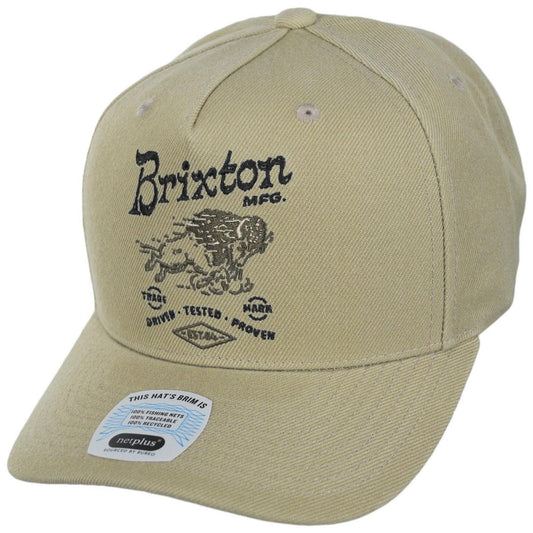 BRIXTON HATS | Charging Buffalo Netplus MP Snapback Baseball Cap | 201842 | lead | SAND