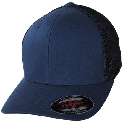 Flexfit | Tonal Mesh Trucker Flexfit Fitted Baseball Cap | 221501 | lead | NAVY