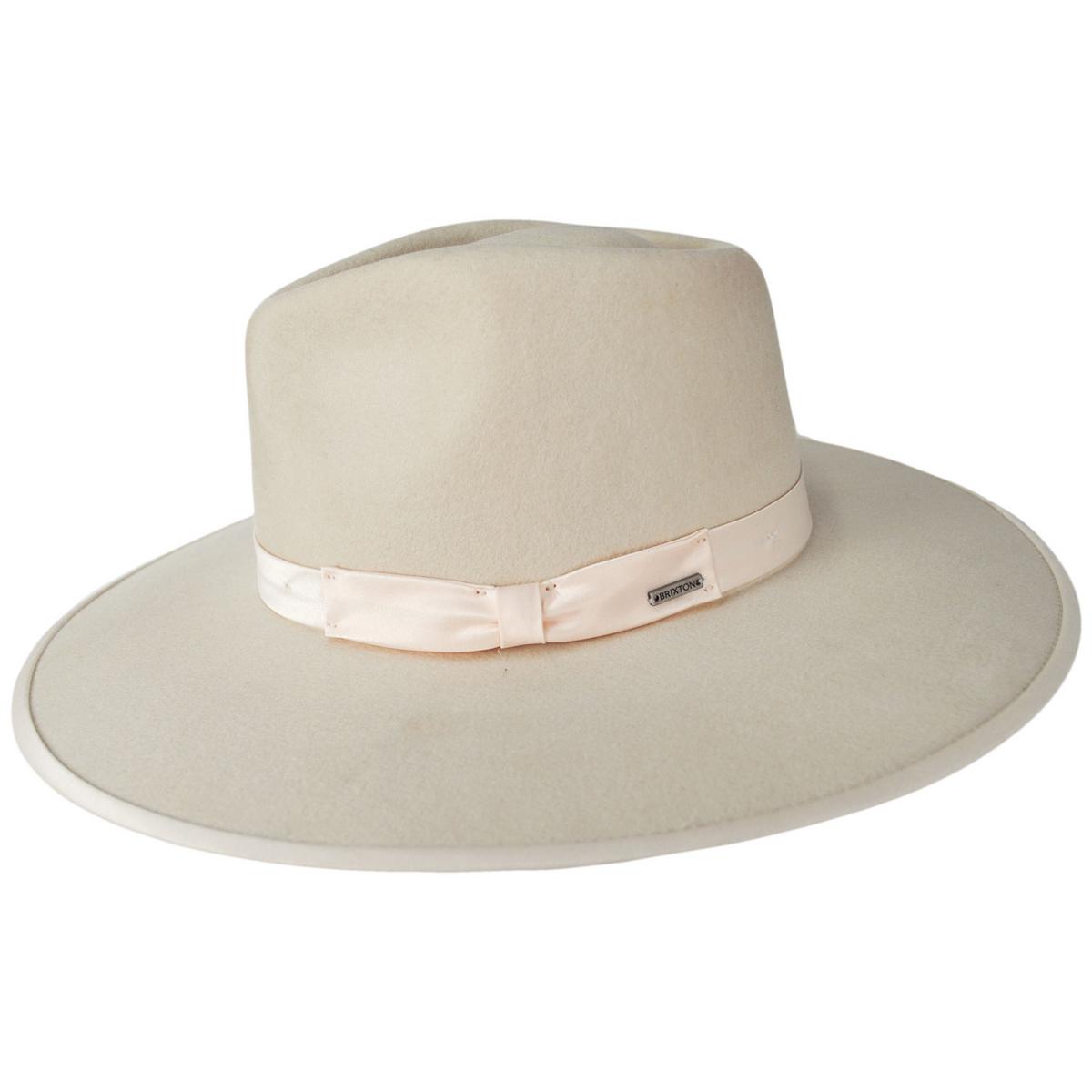 Jo Wool Felt Rancher Fedora Hat - Whitecap Satin – Village