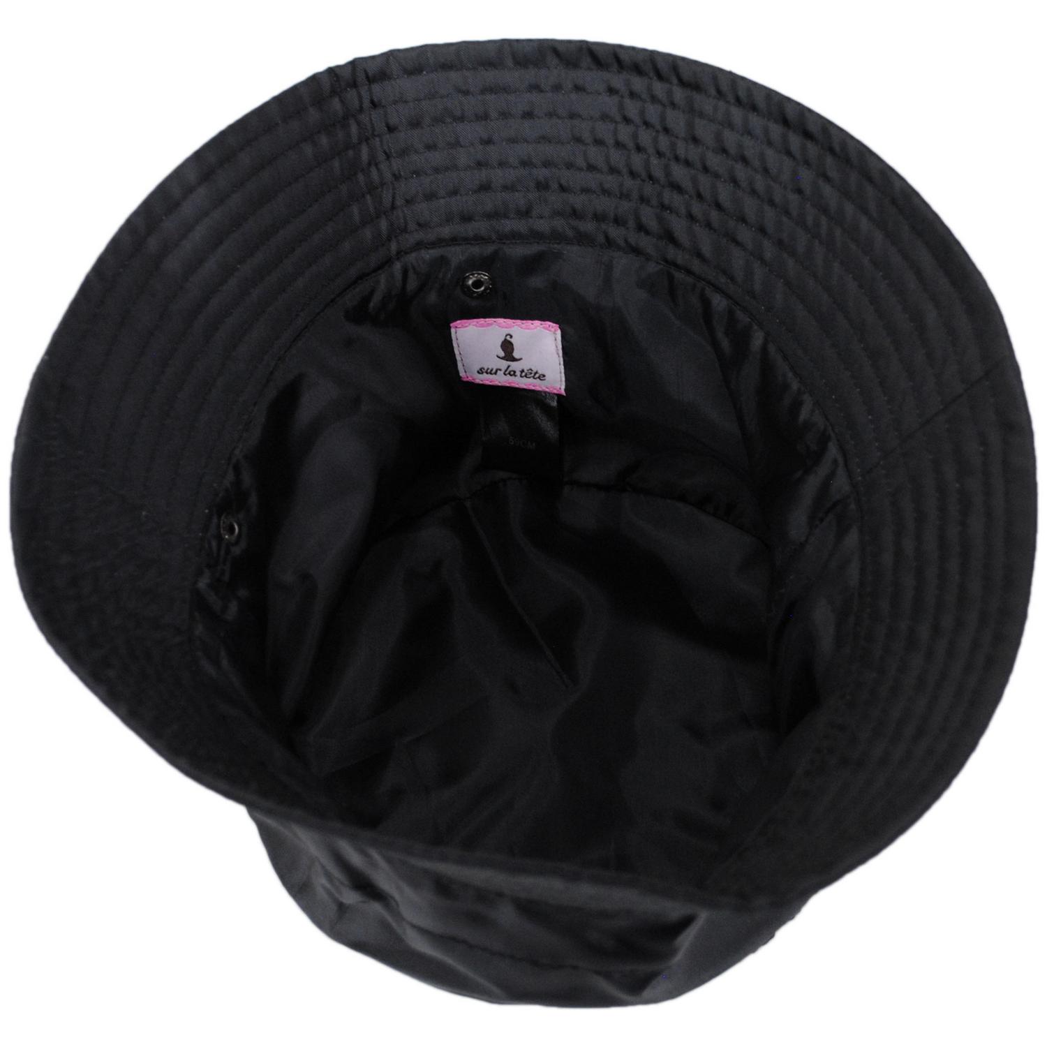 Jaxon Hats | Rollable Rain Bucket Hat | 186303 | under | BLACK