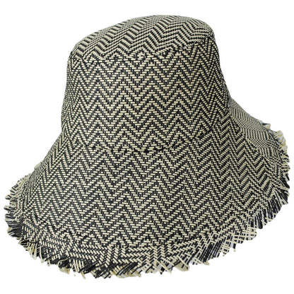 BRIXTON HATS | Alice Toyo Straw Bucket Hat | 104048 | lead | BLACK/NATURAL