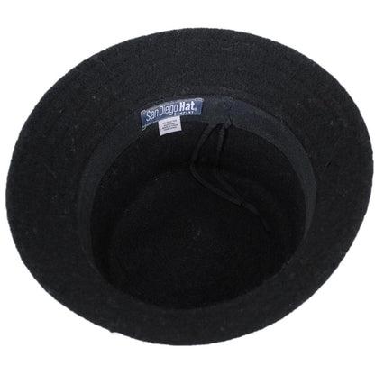 San Diego Hat Company | Glam Wool Knit Bucket Hat | 108654 | under | BLACK