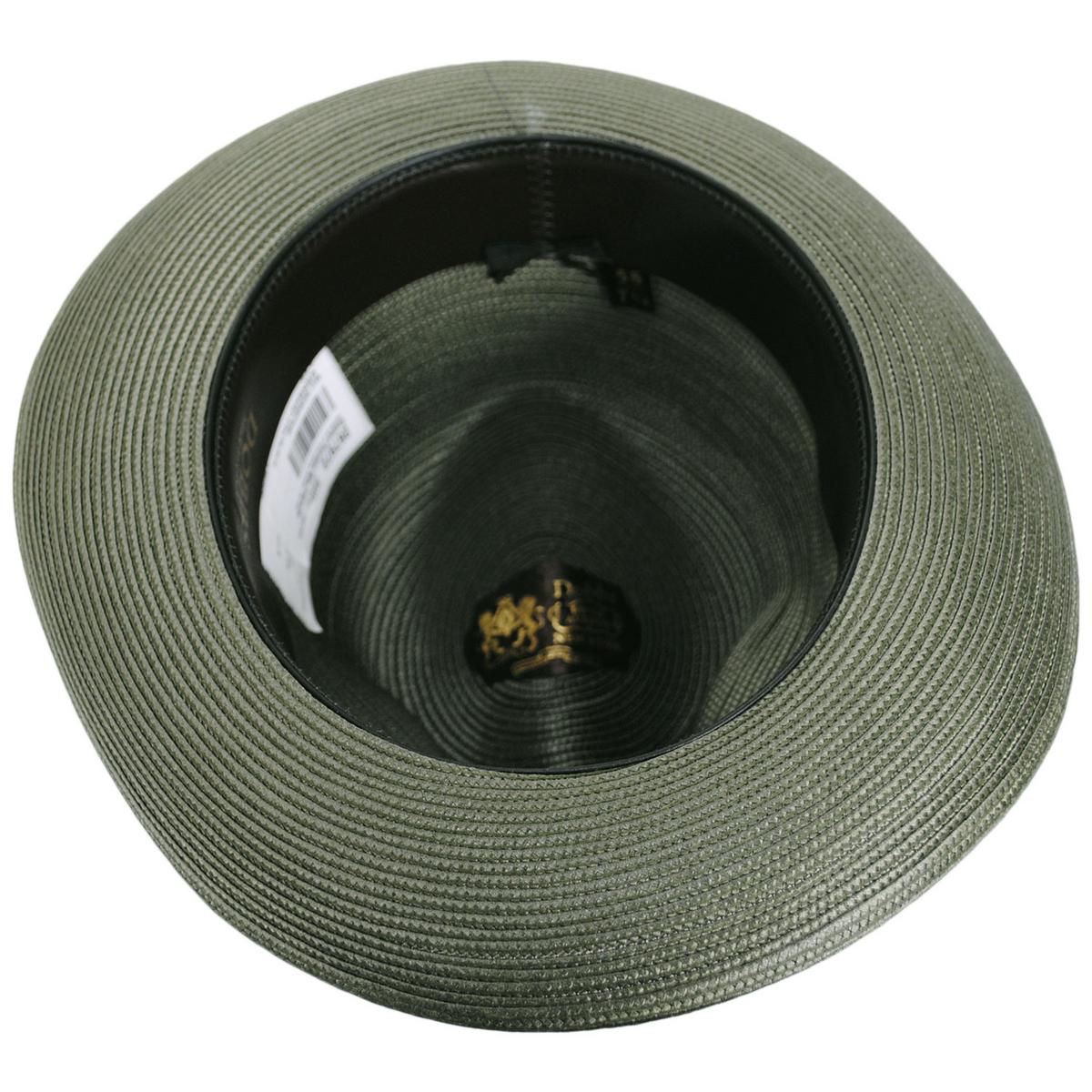 Dobbs | Rosebud Florentine Milan Poly Straw Fedora Hat | 127013 | under | OLIVE