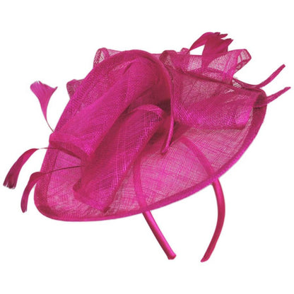 Jeanne Simmons | Isabelle Sinamay Straw Fascinator Hat | 120764 | lead | FUCHSIA