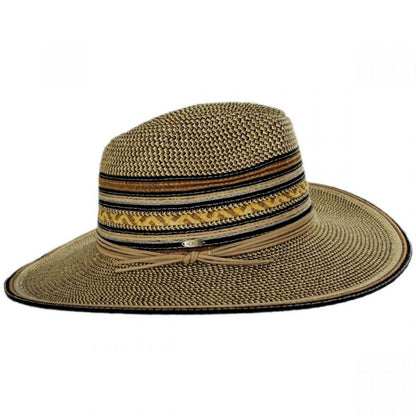 Scala | Alento Braided Toyo Straw Blend Fedora Hat | 101374 | profile | MULTI