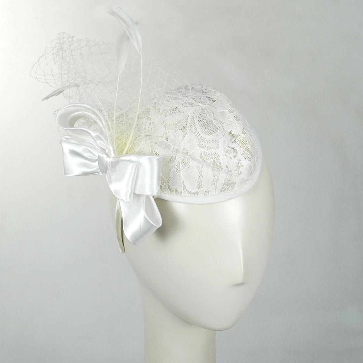 Jeanne Simmons | Lace Teardrop Fascinator Hat