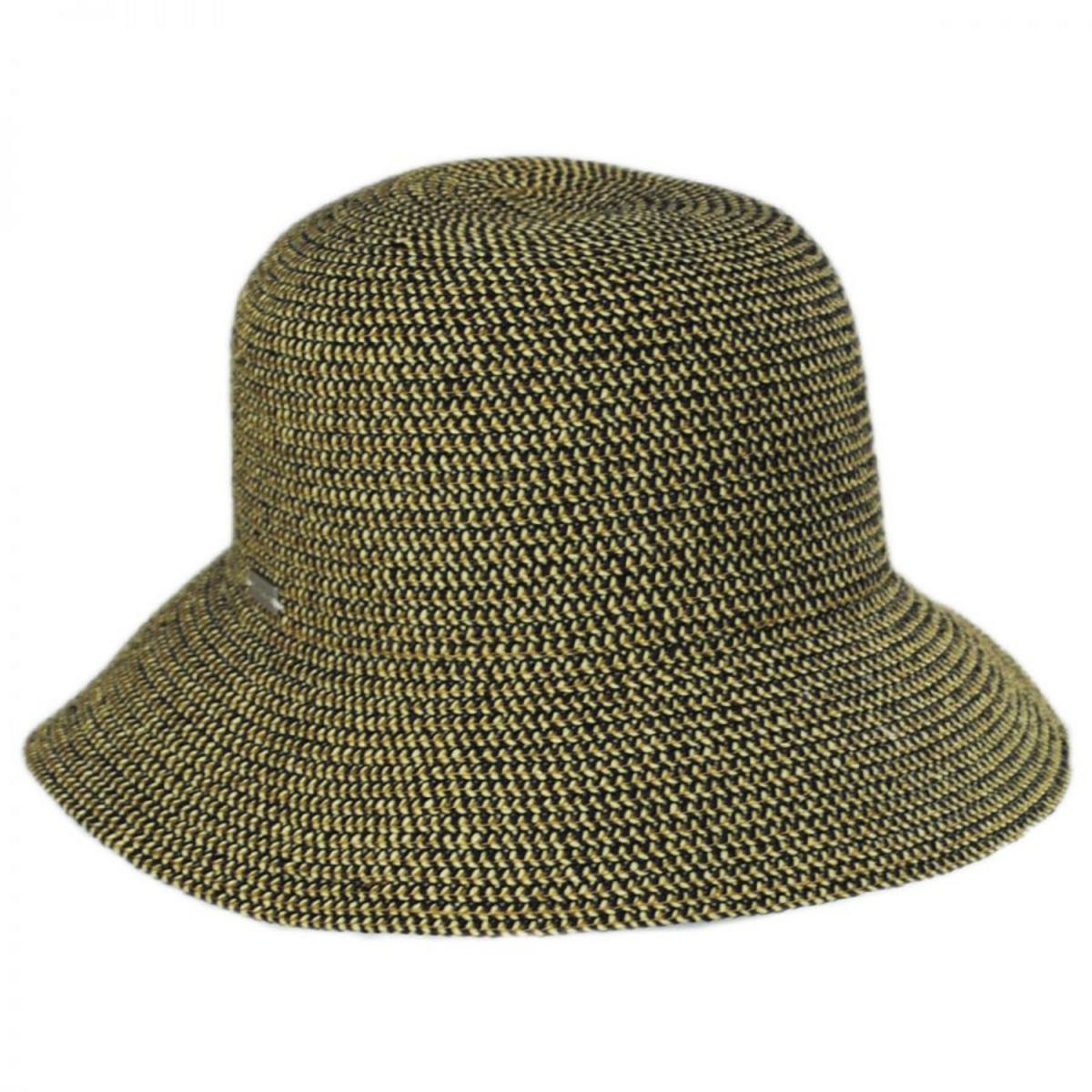 Betmar | Gossamer Toyo Straw Blend Cloche Hat | 101112 | lead | RATTLESNAKE