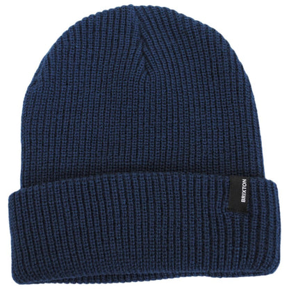 BRIXTON HATS | Heist Knit Beanie Hat | 502706 | lead | DARK DENIM