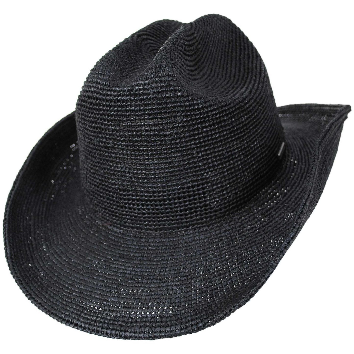 BRIXTON HATS | Odessa Raffia Straw Cowboy Hat | 104063 | lead | BLACK