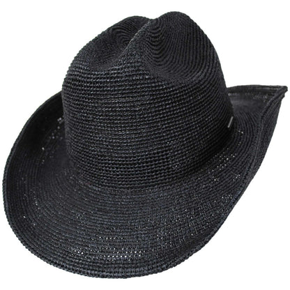 BRIXTON HATS | Odessa Raffia Straw Cowboy Hat | 104063 | lead | BLACK