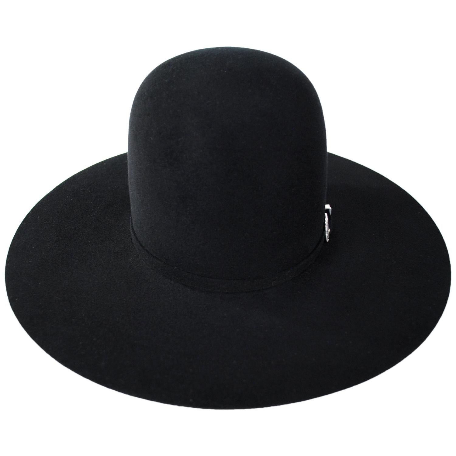 Bailey Western | Lightning Open Wool and Angora Felt Cowboy Hat | 130021 | front | BLACK