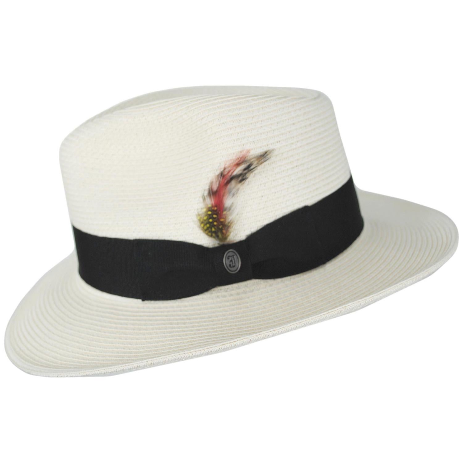 Jaxon Hats | Summer C-Crown Toyo Straw Fedora Hat | 129010 | profile | IVORY