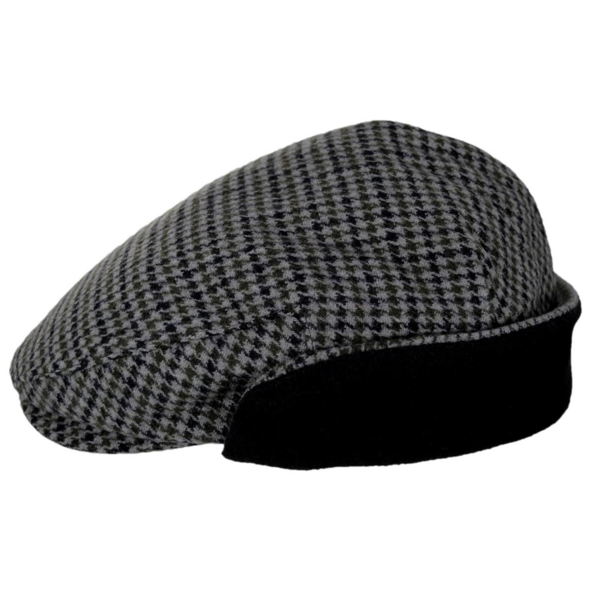 BRIXTON HATS | Hooligan Wool Blend Earflap Ivy Cap | 161576 | profile | BLACK/GREY/CHARCOAL