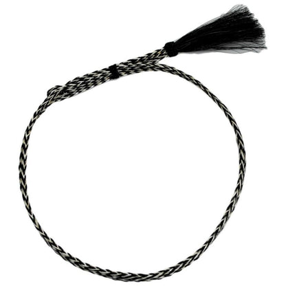 3 Regions Trade Co. | Snake Two-Tone Horse Hair Braid Single Tassel Hat Band | 601700 | front | BLACK