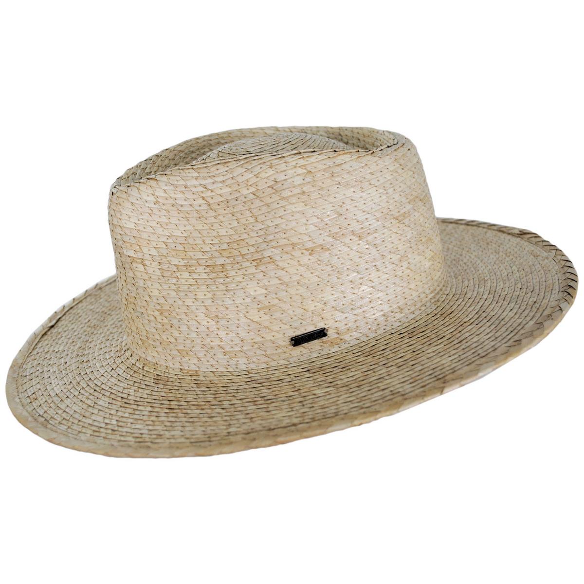 BRIXTON HATS | Marcos Palm Straw Fedora Hat | 104036 | profile | NATURAL