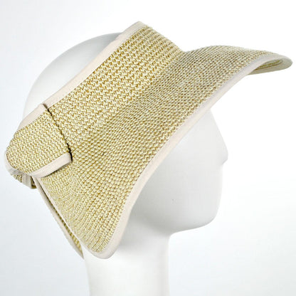Wholesale Roll Toyo Straw Braid Visor B2B Pre-Pack