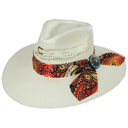 Charlie 1 Horse | Chisos Shantung Straw Fedora Hat | 101668 | lead | NATURAL