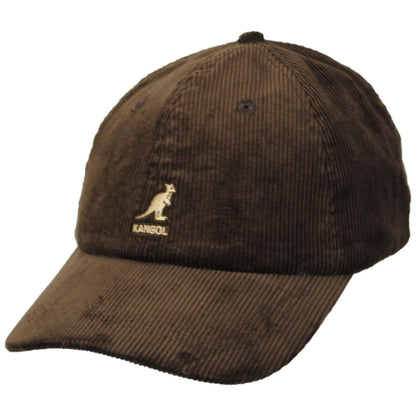 Kangol | Logo Corduroy Strapback Baseball Cap Dad Hat | 201182 | lead | BROWN