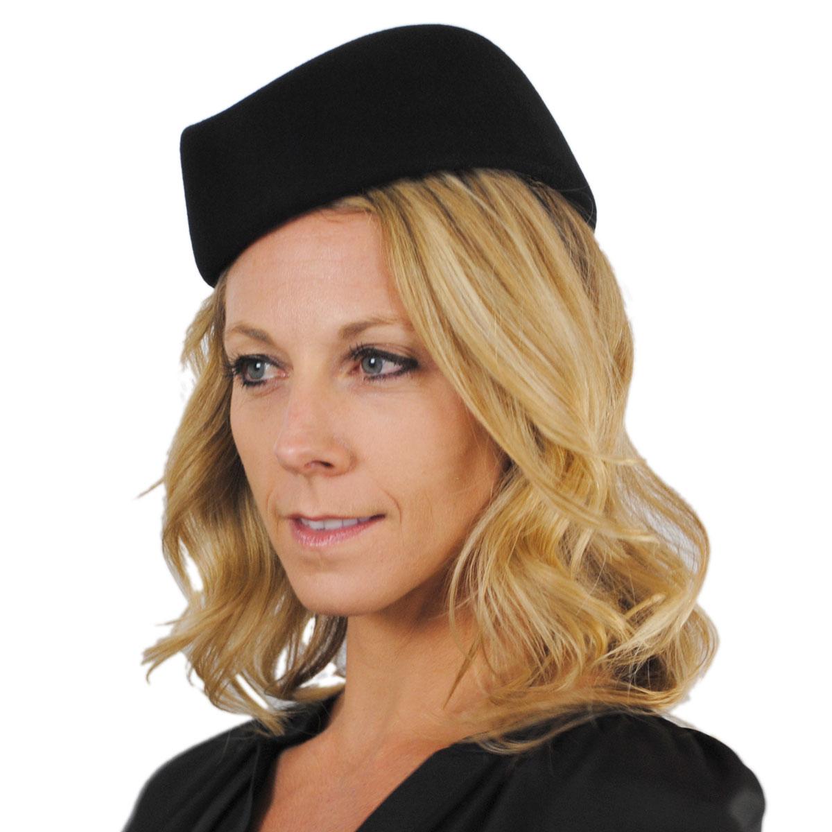 Wholesale Stewardess Wool Felt Pillbox Hat B2B Pre-Pack
