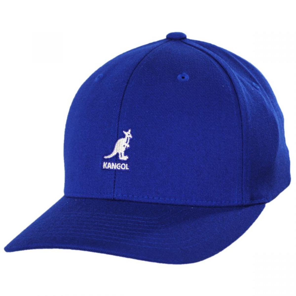 Kangol | Logo Wool FlexFit Fitted Baseball Cap | 201104 | lead | ROYAL BLUE