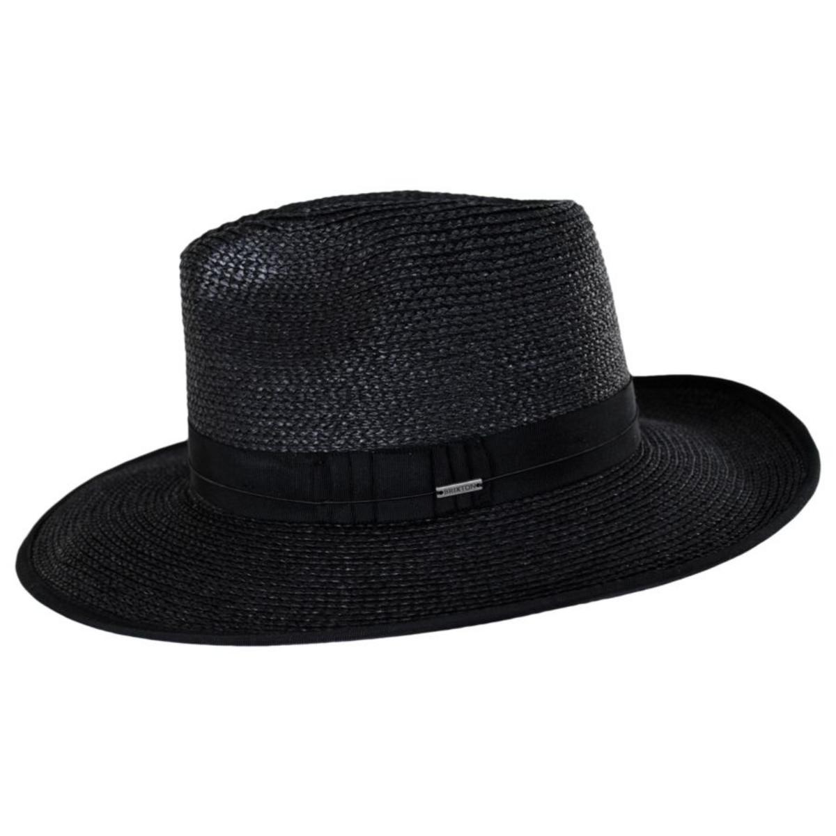 BRIXTON HATS | Reno Braided Toyo Straw Rancher Hat | 128343 | profile | BLACK