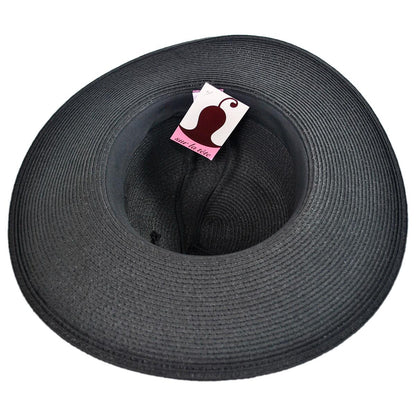sur la tete | Beach Side Toyo Straw Sun Hat | 104201 | under | BLACK
