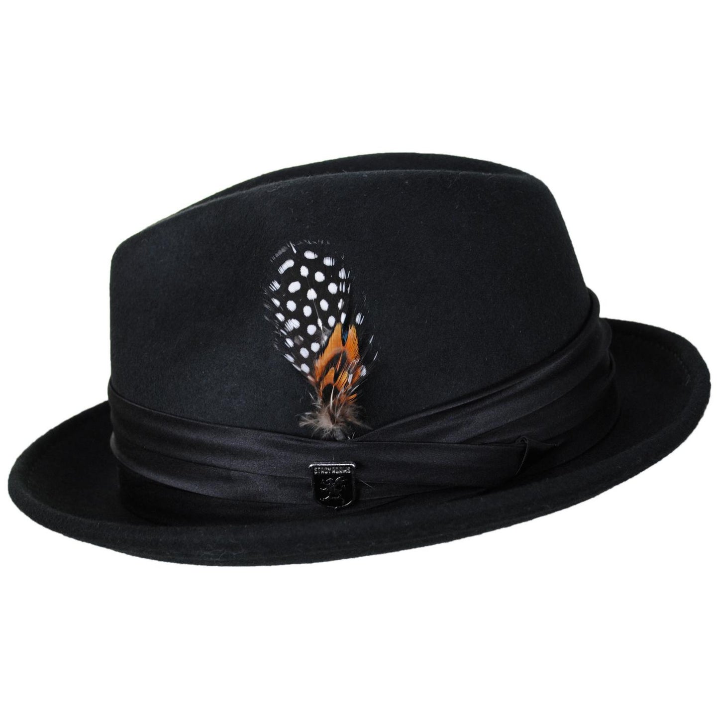 Stacy Adams | Crushable Wool Felt Fedora Hat | 130456 | profile | BLACK