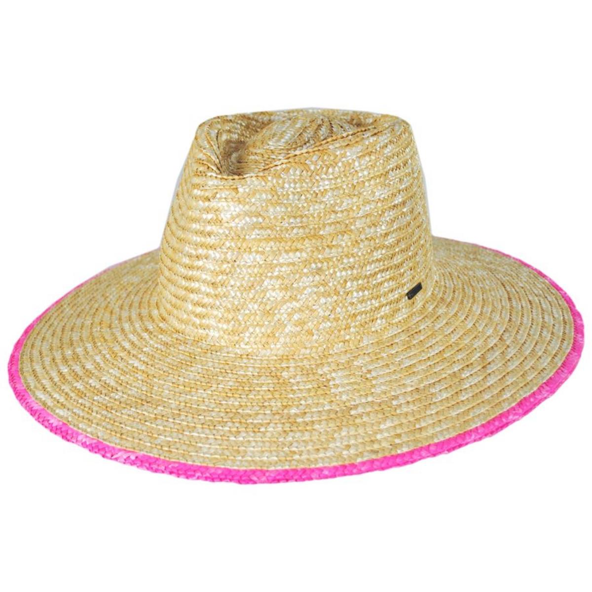 BRIXTON HATS | Joanna Festival Wheat Straw Fedora Hat - FINAL SALE | 104047 | lead | HONEY/PINK