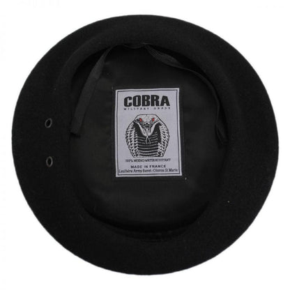 Heritage par Laulhere | Cobra Wool Military Beret | 151054 | under | NOIR