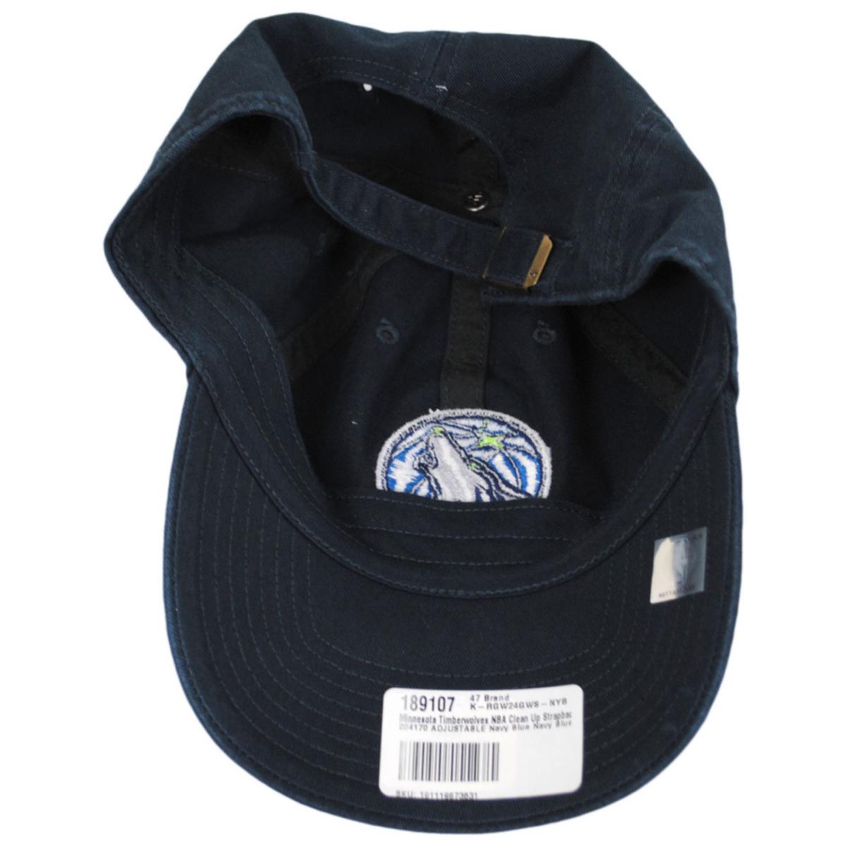 47 Brand | Minnesota Timberwolves NBA Clean Up Strapback Baseball Cap Dad Hat | 204170 | under | NAVY