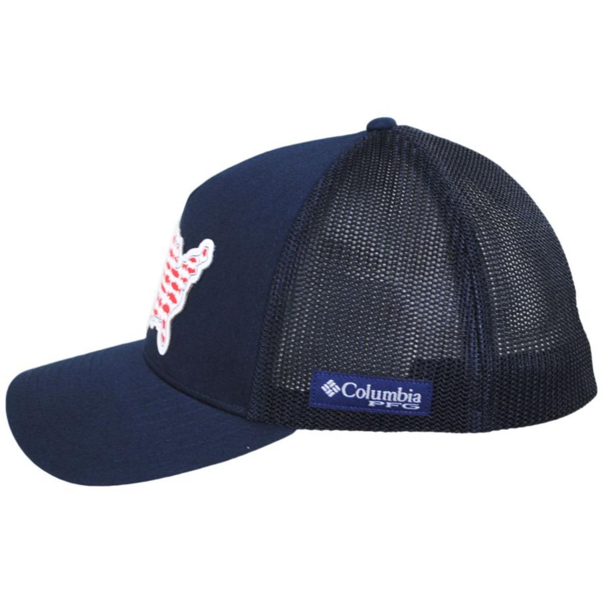 Columbia Sportswear | PFG Statetriot Mesh Flexfit Fitted Baseball Cap | 400162 | profile | COLLEGIATE NAVY